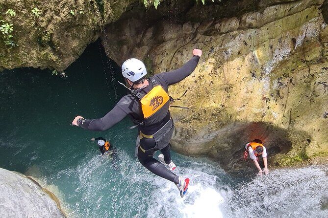 Canyoning in Matacanes : Rappelling, Jumping and Natural Slides - Meet Your Guides and Gear Up