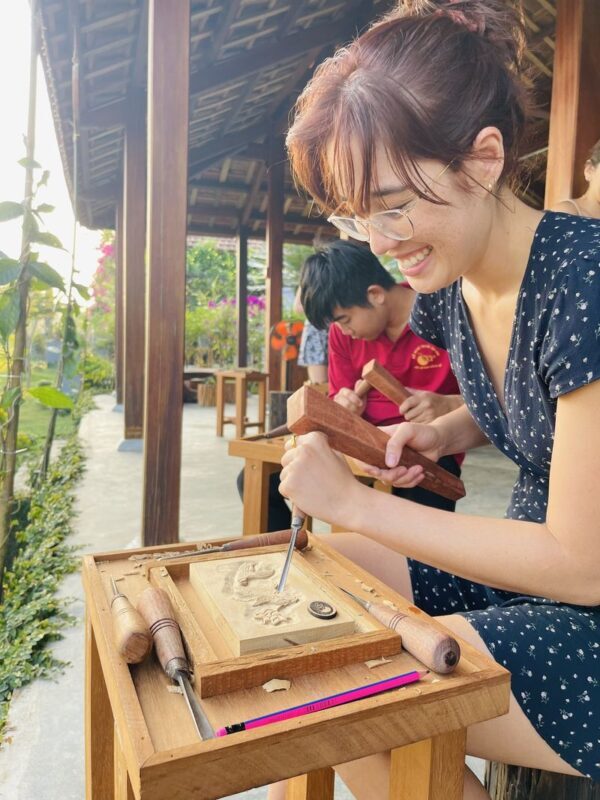 Carve Your Art: Hand-on Wood Carving Workshop with Hoi An Masters - From a blank block to a carved design