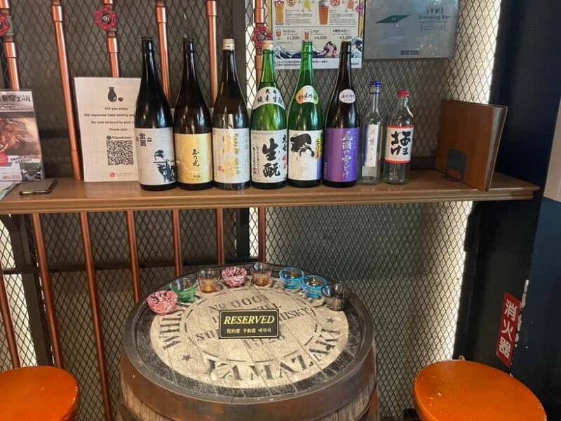 Casual Japanese sake tasting and snack experience, Kabukicho - What to Expect from the Sake Tasting Experience