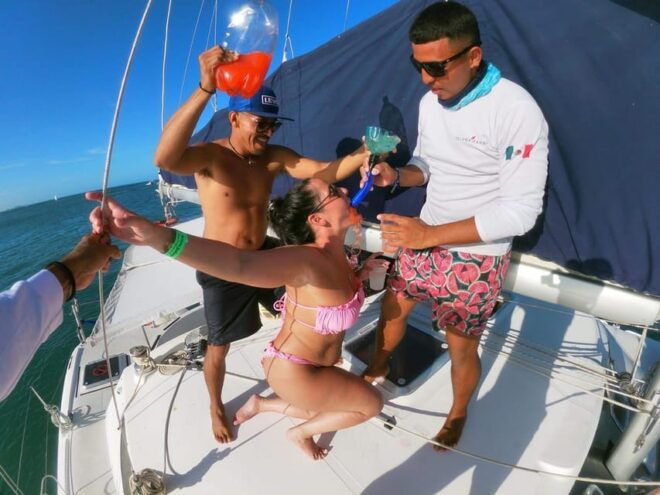 Catamaran Adventure to Isla Mujeres! Snorkel and Food - Pristine Playa Norte Beach