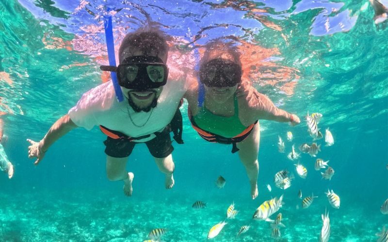 Catamaran Experience with Snorkeling, Buffet Lunch & Drinks - A swim break at Playa Norte