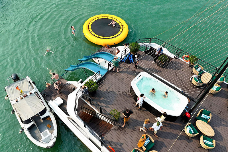 Catamaran Premium Day Cruise: Ha Long Bay & Lan Ha Bay Tour - Lunch aboard the catamaran