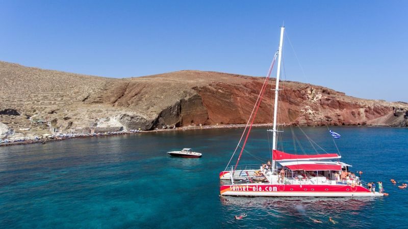 Catamaran red cruise experience with meal in Santorini - What the experience does well, and where it can disappoint
