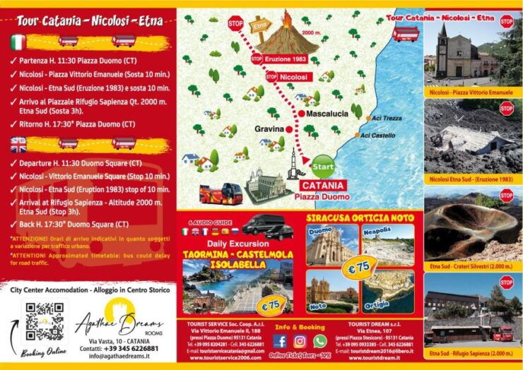 Catania - Nicolosi - Panoramic Bus Etna - Tour Highlights