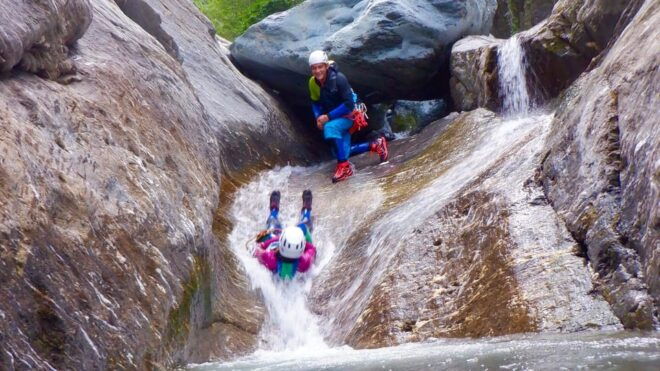 Champdepraz:Canyoning Sporting Spirit in the Chalamy Torrent - Safety Measures and Equipment