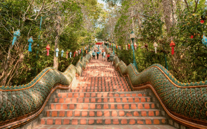 Chiang Mai: Doi Suthep Temple and Waterfall by Songtaew Trio - Discovering Wat Pha Lat