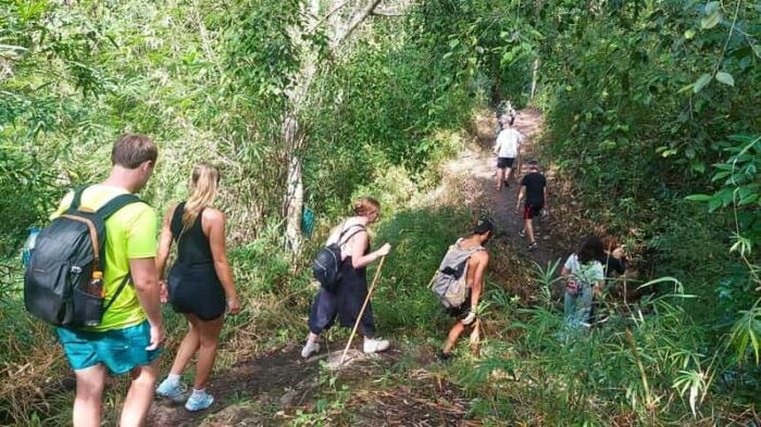 Chiang Mai: Jungle Trek, Hill Tribe & Bamboo Rafting - Swimming at the Waterfall