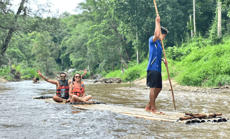 Chiang Mai Mae Wang District Half-Day ATV, Waterfall & Bamboo Rafting Tour - The Waterfall Stop: Small Scale, Close to the Water