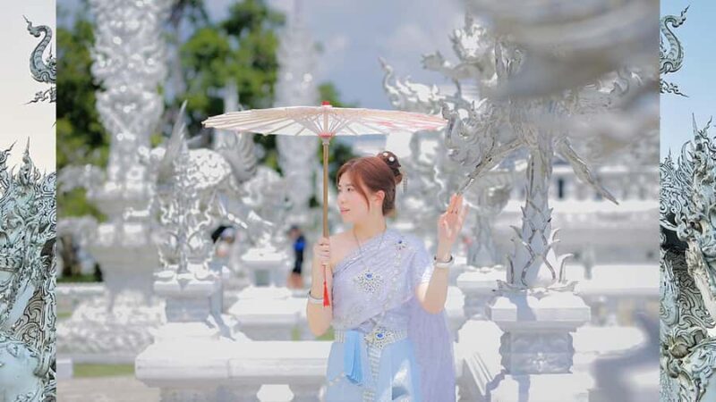 Chiang Rai:Photos of traditional Thai costumes,White Temple - The Sum Up