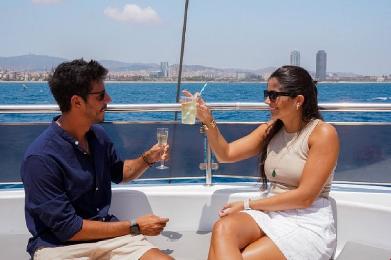 Chill Out Catamaran Experience in Barcelona - Solar power, a wooden bar, and room for children