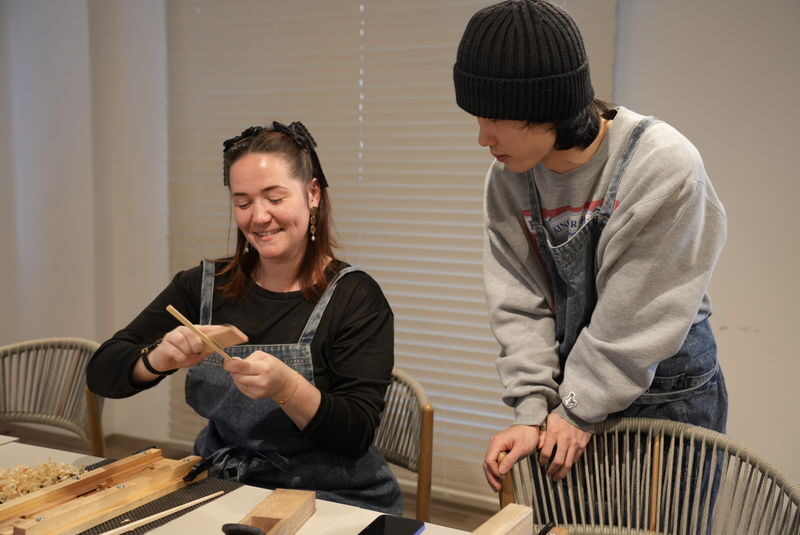 Chopstick Making in Osaka - Engraving and the finished souvenir