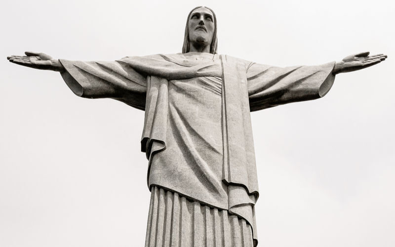 Christ the Redeemer Corcovado Train Experience - At the summit beneath Christ the Redeemer