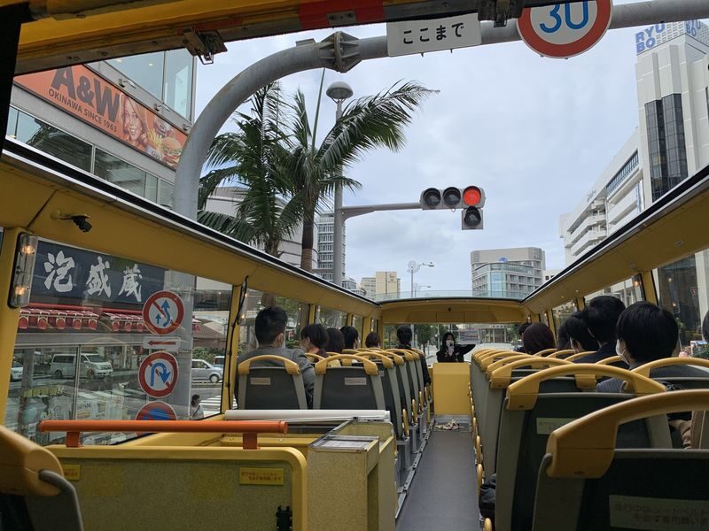 Churashima open top bus tour or Starry sky tour (Naha Departure) - The tunnel, airport and city views on the return