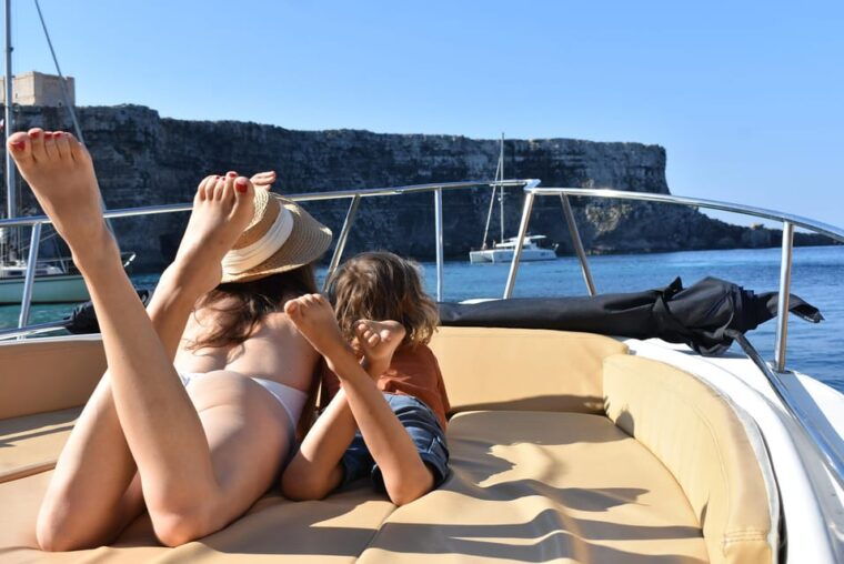Cirkewwa/Mgarr: Blue and Crystal Lagoon Private Boat Charter - The Experience with a Local Captain