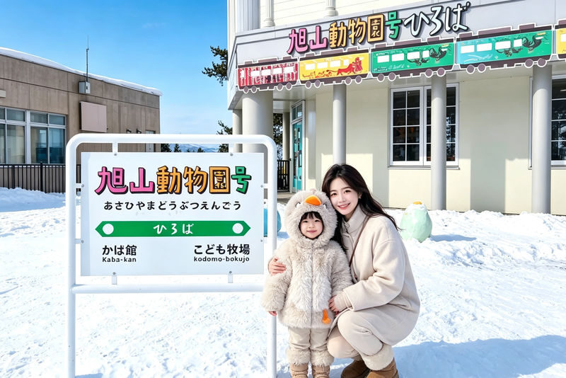 Classic Hokkaido One-Day Tour: Asahiyama Zoo & Ken & Mary Tree & Shirahige Waterfall & Biei Shirogane Blue Pond & Ningle Terrace - A big Hokkaido circuit in one day