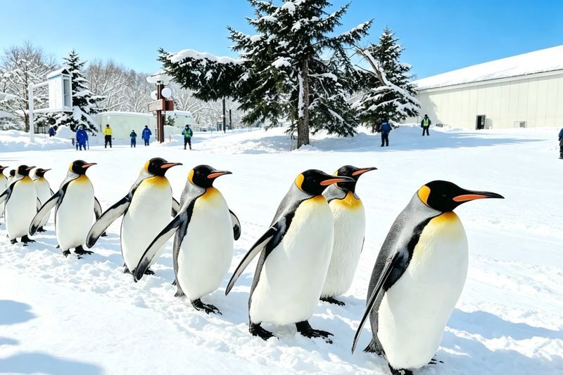 Classic Hokkaido One-Day Tour: Asahiyama Zoo & Ken & Mary Tree & Shirahige Waterfall & Biei Shirogane Blue Pond & Ningle Terrace - Asahiyama Zoo: allow time for the animals, not just the penguins