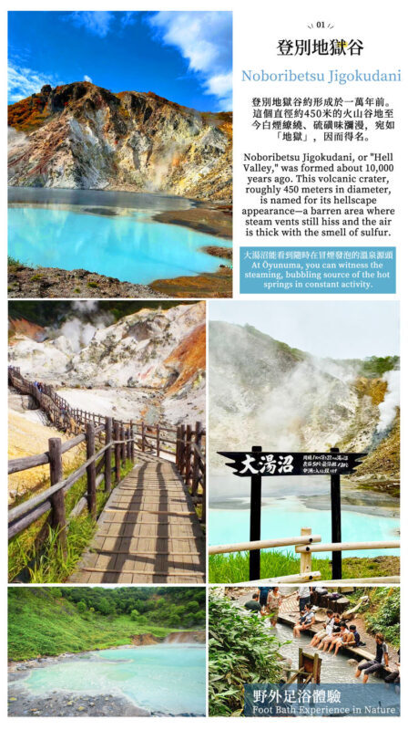 Classic one-day tour of Hokkaido Noboribetsu Jigokudani, Lake Toya, Showa Shinzan, Bear Ranch, and Otaru | Departure from Sapporo - A broad Hokkaido circuit from Sapporo
