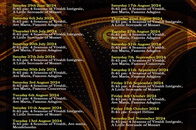 Classical Music Concert Saint Germain Des Prés Church - Price and Booking