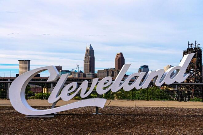 Cleveland Romance: A Walking Tour for Couples - Cleveland Script Sign Photography