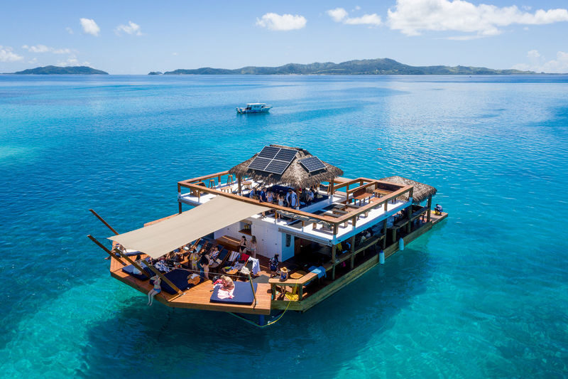 Cloud 9 from Denarau Day Trip with FJD60 Bar Tab in Fiji - Cloud 9 is a bar with the sea for a floor
