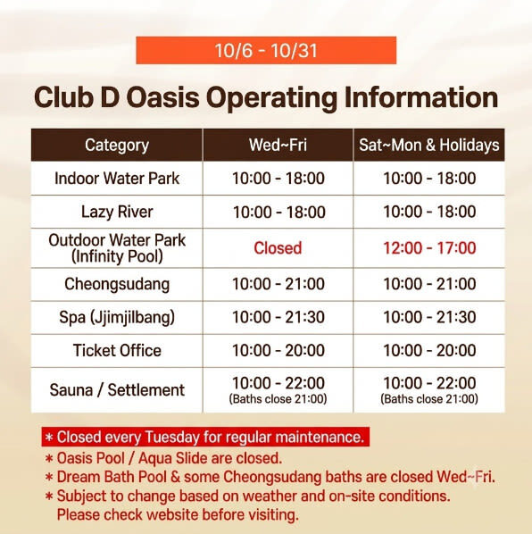 CLUBD OASIS Spa & Water Park Admission in Busan - A beachside break with two different moods