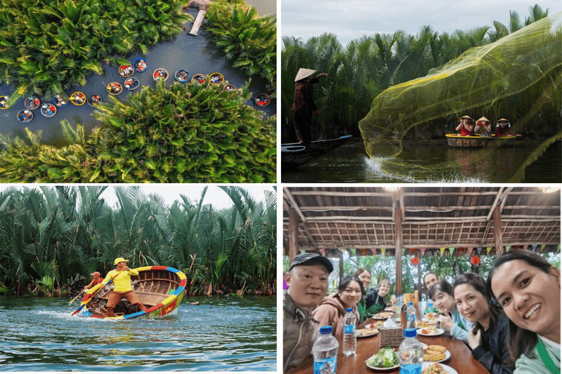 Coconut Forest Basket Boat Ride, Crab Fishing with Lunch or Dinner - A bamboo basket boat, not a quiet gondola