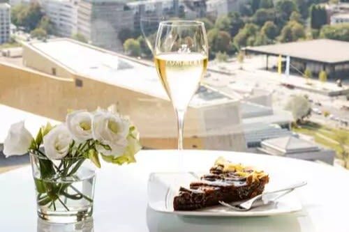 Coffee & Cake Dining Experience at Panoramapunkt Berlin - The BERLINER BLICKE exhibition