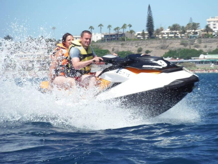 Combo: Rent E-Scooter+Optional Rent Jet Ski in Playa Ingles - Meeting Point and Host Languages