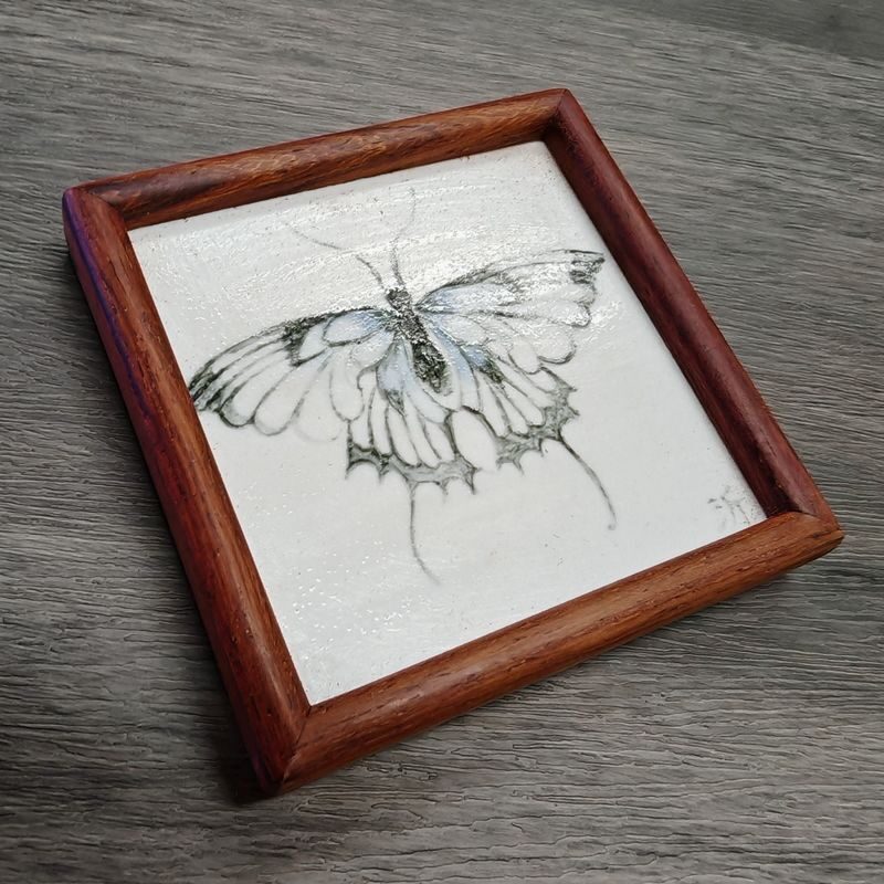 Concept X Plus - Tsz Ngai. Pottery Rhyme - Mahogany Mortise and Tenon with Tile Painting Experience - Two small frames, one satisfying change of pace
