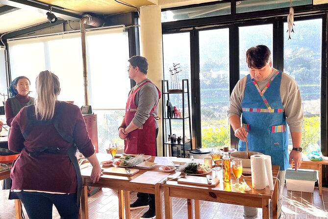 Cooking Korean Cuisine and Dinner at Jeju Seaside Sunset Terrace - Transportation Information