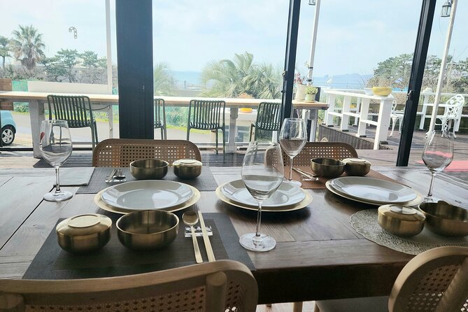 Cooking Korean Cuisine and Dinner at Jeju Seaside Sunset Terrace - The Sum Up