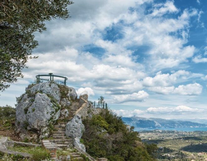 Corfu Highlights: Pelekas, Achillion, Kanoni, Mon Repo, Old - Kanoni Panoramic View: Agia Vlaherena Church