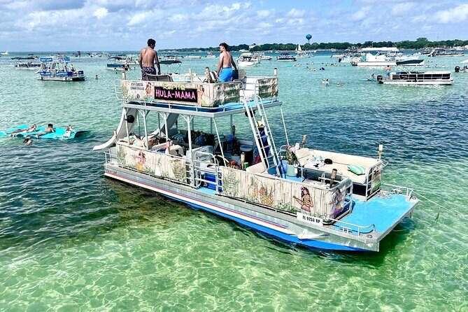 Crab Island Charter Four Hours! Double Decker Pontoon 2 Slides - Practical Details & Tips