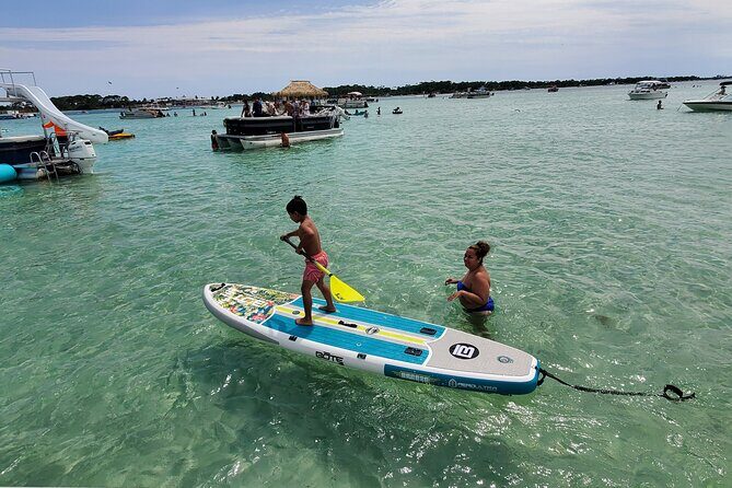 Crab Island Party!! Lily Pad, Paddleboard, Speaker & Cooler - Frequently Asked Questions