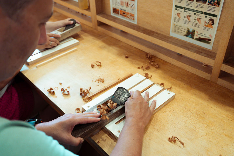 Crafting Your Own Chopsticks in Shinjuku - Shaping with a hand plane