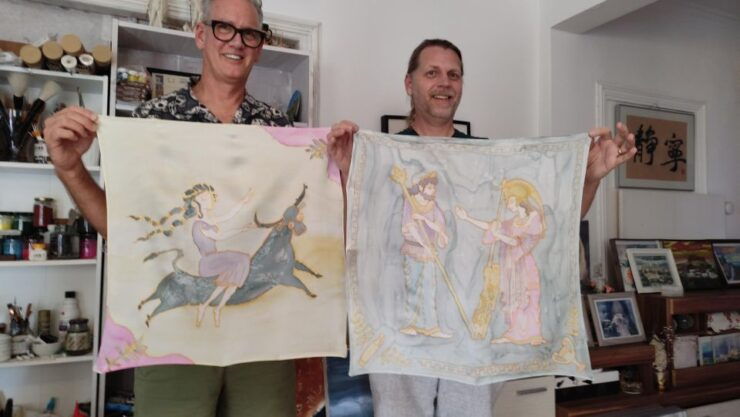 Create Your Own Greek Silk Scarf Souvenirs - Activity Description