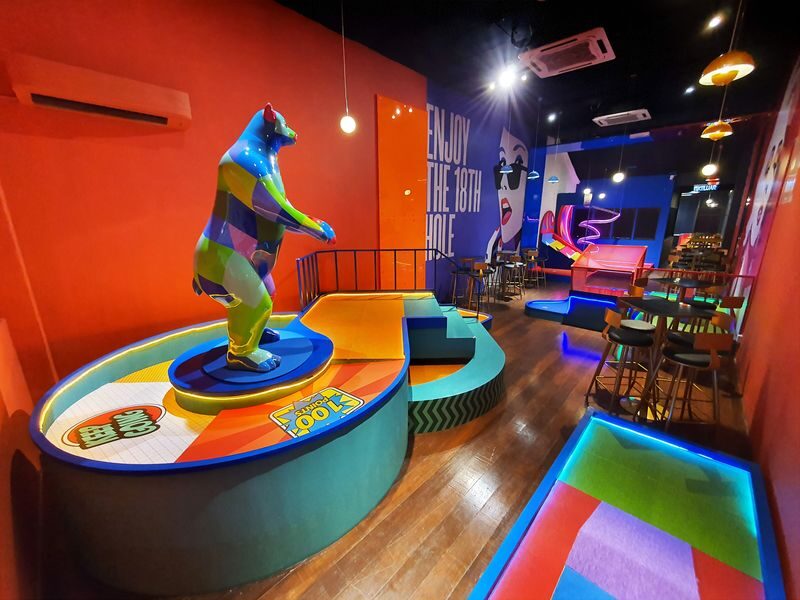 D8 Mini Golf Cafe Ticket - Eighteen holes in a compact George Town venue