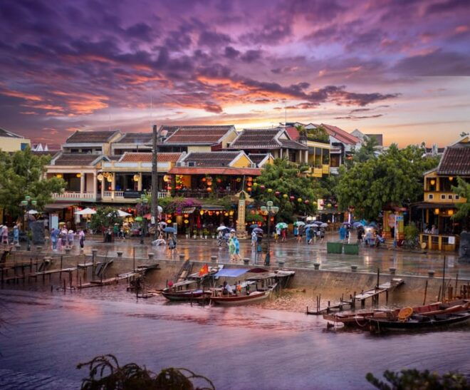 DA NANG: COCONUT JUNGLE-HOI AN TOUR - RELEASE FLOWER LANTERN - Evening Boat Ride Experience