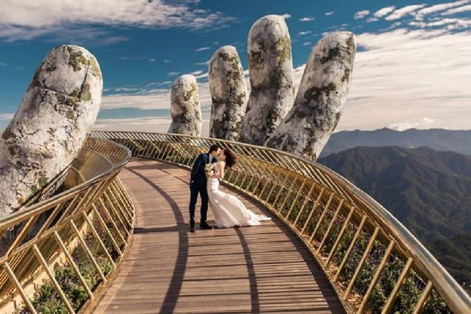Da Nang Golden Bridge & Tung Son Old Church Built by Tree Sap - Golden Bridge: An Architectural Marvel