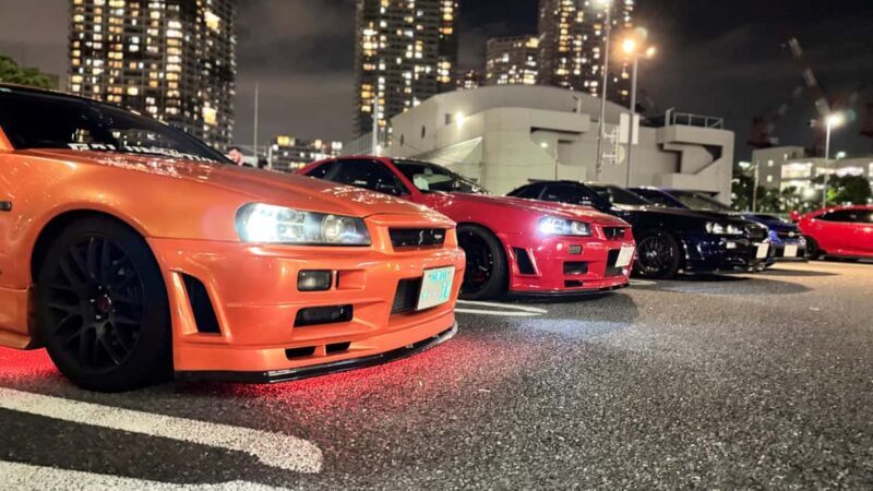 Daikoku & Tokyo Private JDM Tour by Tuned R34 , R35 GT-R - Daikoku Car Meet