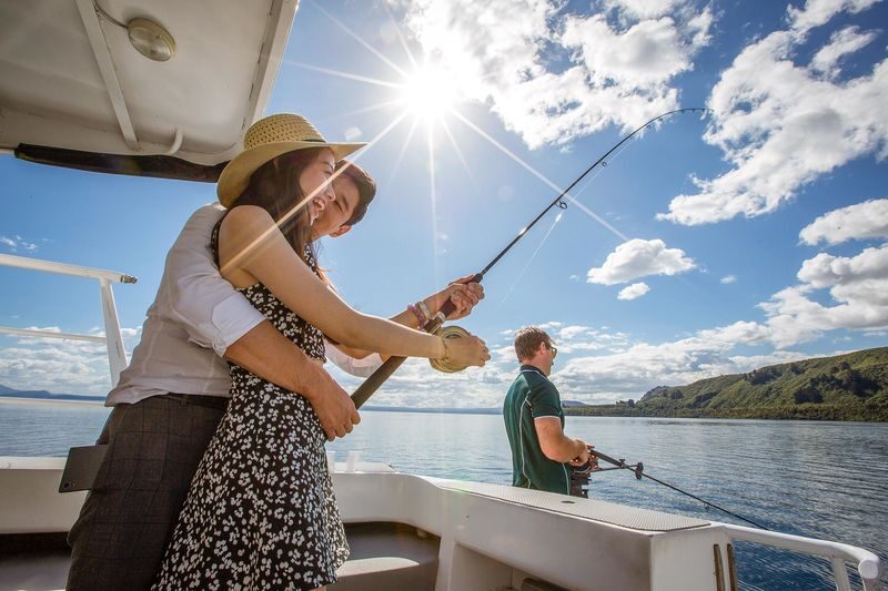 Daily Scenic Lake Taupo Cruise to Ngatoroirangi Maori Rock Carvings - The crew and onboard commentary