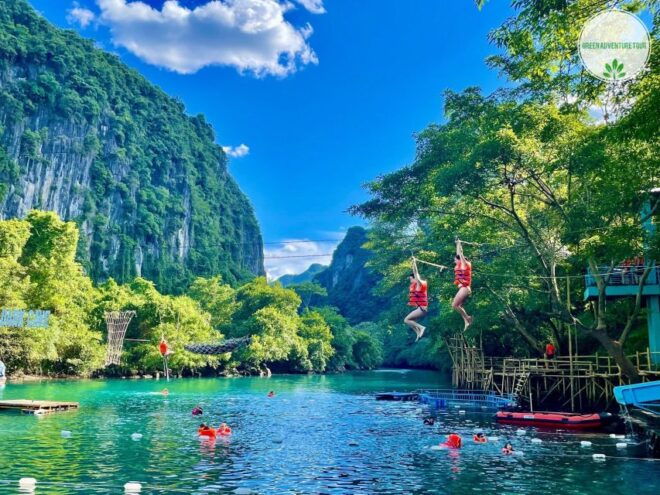 Daily Tour : Zipline at Dark Cave & Phong Nha Cave by Boat - Explore Phong Nha Cave by Boat