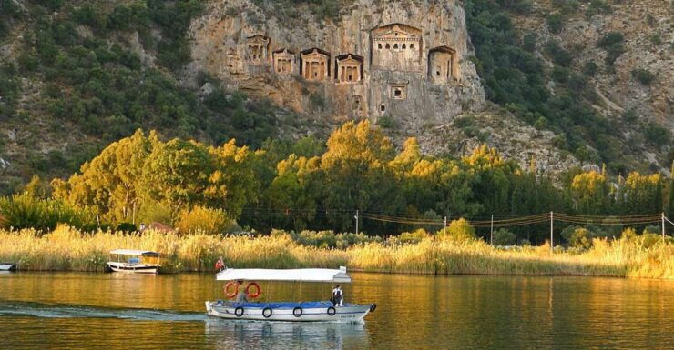 Dalaman/Sarigerme: Dalyan Turtle Beach Mud Bath & King Tombs - Boat Trip on Koycegiz Lake