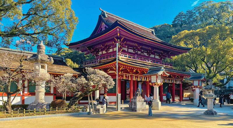 Dazaifu Tenmangu Shrine, Yufuin Town, Beppu Ropeway, Kamado Jigoku (with complimentary onsen egg and lemon soda) | Departing from Fukuoka - Kamado Jigoku’s steaming pools and small treats