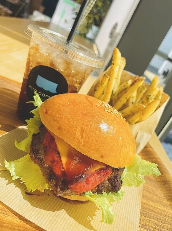 Depart from Kumamoto: Amakusa Wild Dolphin Watching and Juicy Burger Set - Burger lunch by the water