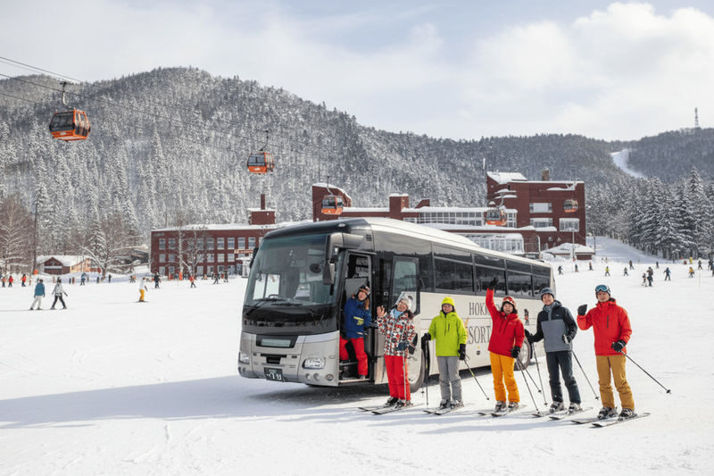Departing from Sapporo | International Ski Resort All-Inclusive Day Tour | Hokkaido Tourism Organization (HTO) Official Member Certification - From Susukino to the slopes