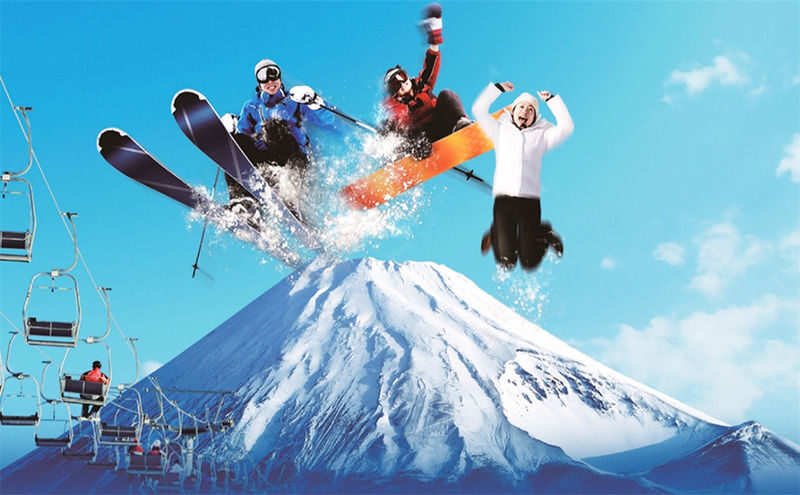 Departure from Tokyo | Mt. Fuji Yeti Skiing x Konohana Onsen Hot Spring Day Trip | Optional Single Transfer/Includes Ski Equipment Rental - From the snow to Konohana-no-Yu