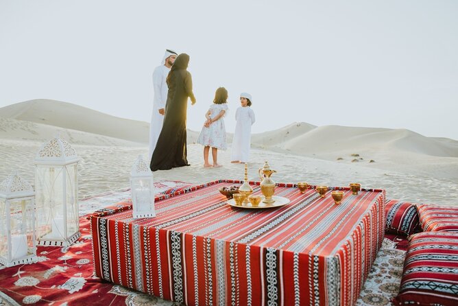 Desert Safari Abu Dhabi W/ Sand Boarding, Camel Ride & BBQ Dinner - Meeting and Pickup