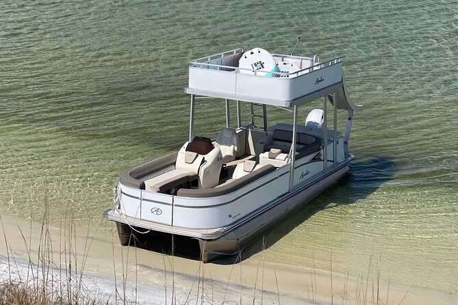 Destin- Private Chartered Slide Pontoon Boat-Up to 6 Guests - Overview and Features