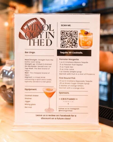 Detroit Mixology: Cocktail Making Class - Meeting Point and Age Requirement
